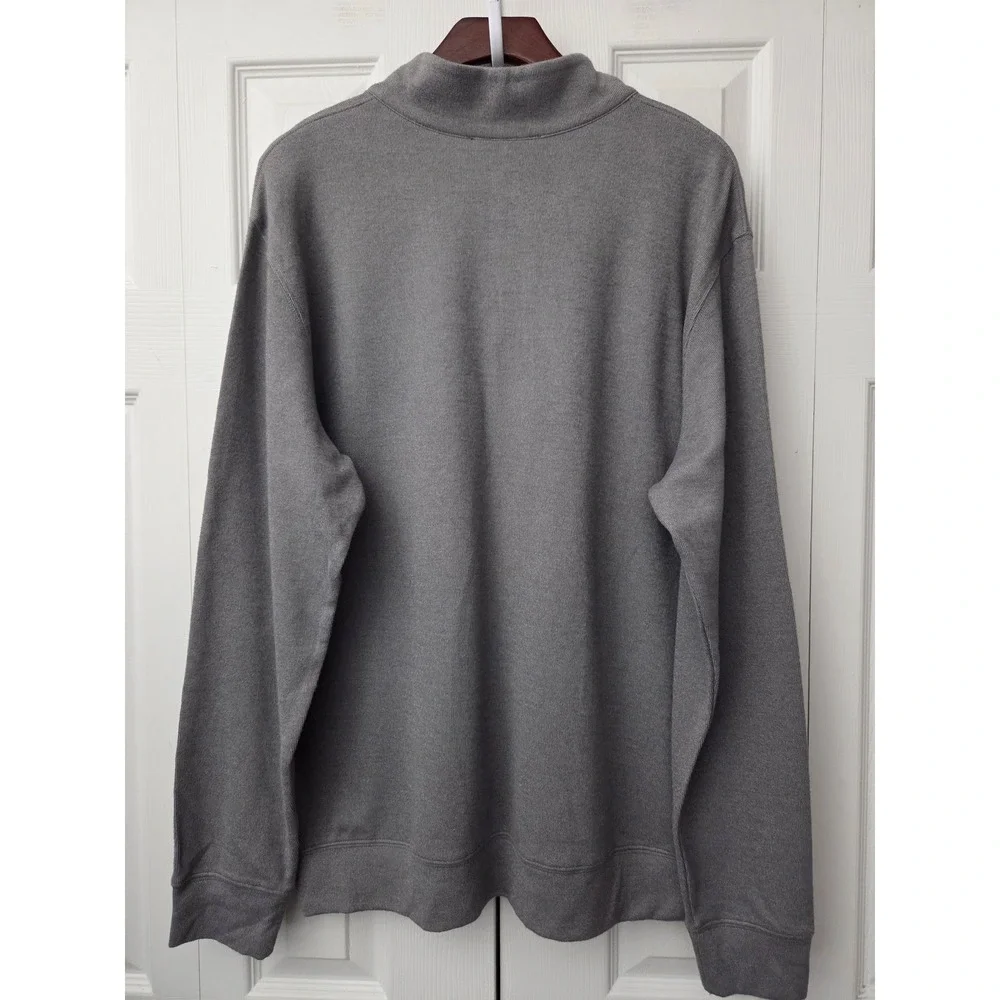 Magaschoni‎ 1/4 Zip Long Sleeve Sweater Top Men Size Large Gray NWT